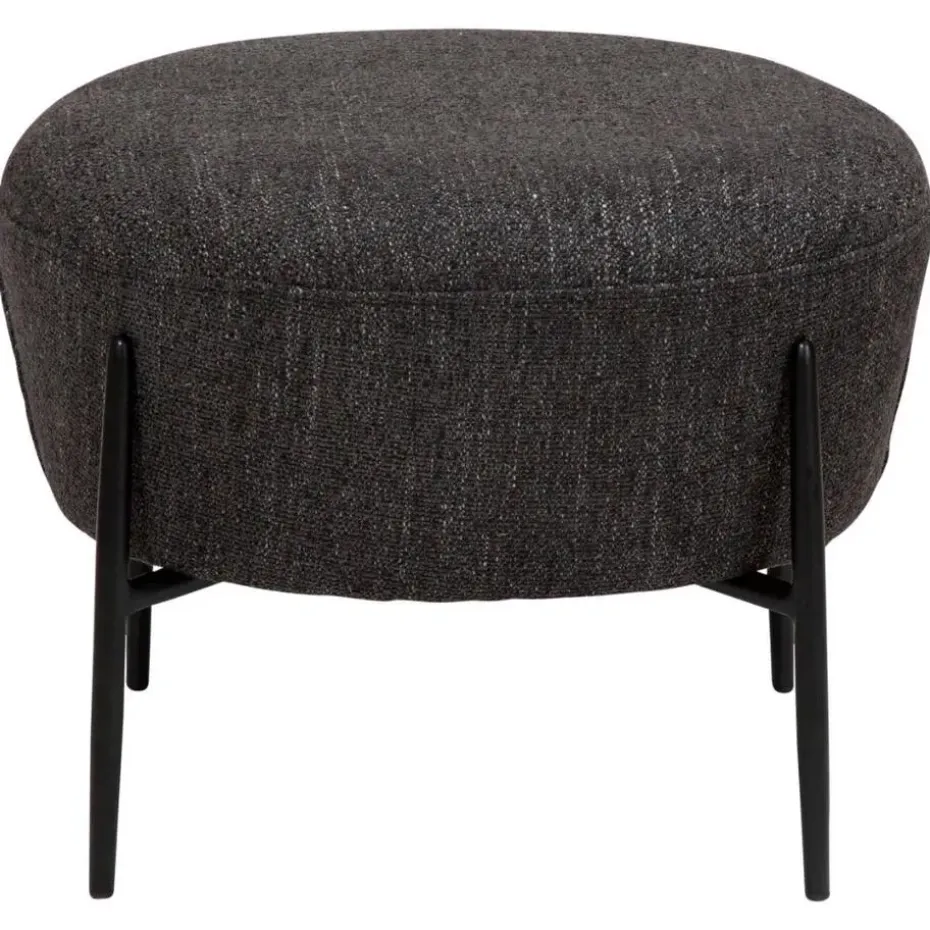 Hioshop Orbit Dan-Form poef bouclé zwart