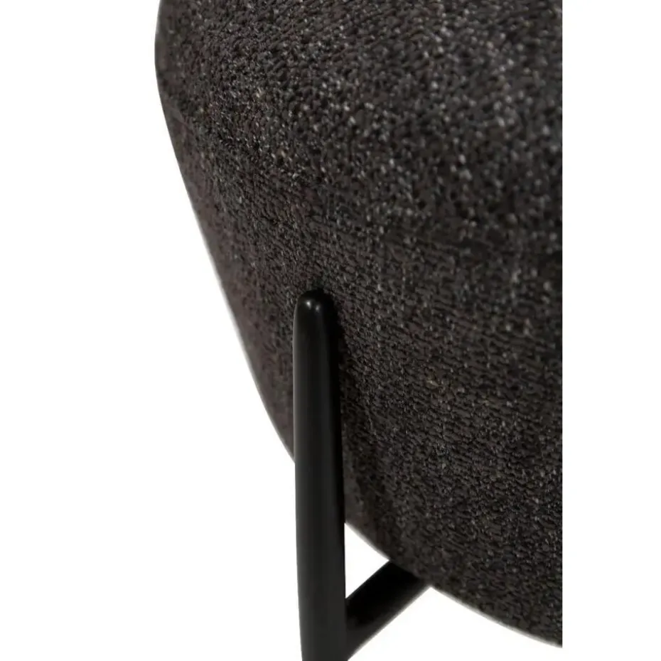 Hioshop Orbit Dan-Form poef bouclé zwart