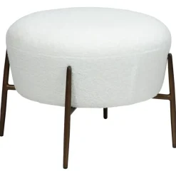 Hioshop Orbit Dan-Form poef bouclé wit