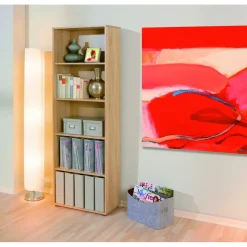 Hioshop Parim wandkast 5 ruimtes Sonoma eiken decor