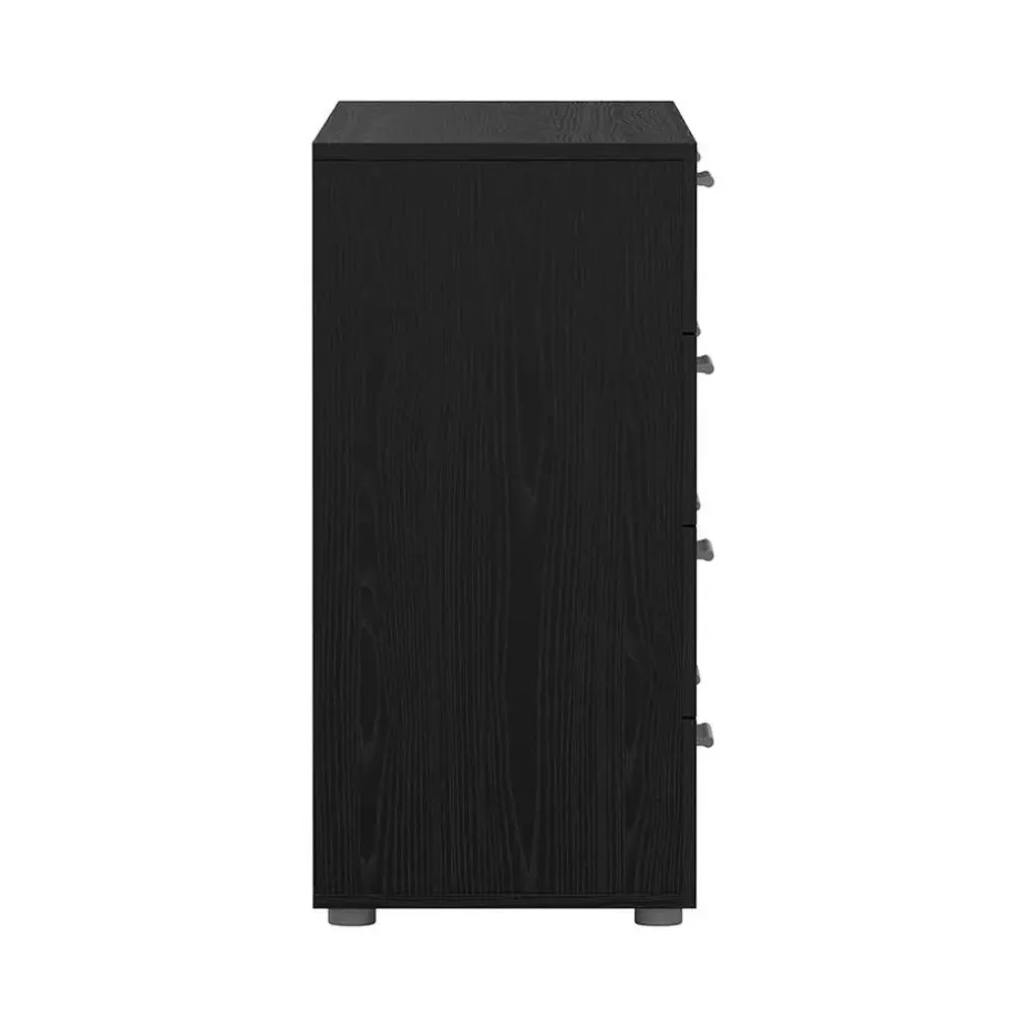 Hioshop Pepe kommode 8 lades zwarte structuur