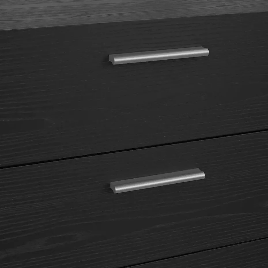 Hioshop Pepe kommode 8 lades zwarte structuur