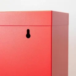 Hioshop Pisa schoenenkast rood metaal met 15 vakken