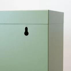 Hioshop Pisa schoenenkast groen metaal met 10 vakken