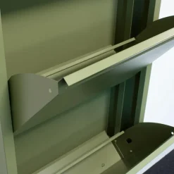 Hioshop Pisa schoenenkast groen metaal met 10 vakken