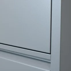 Hioshop Pisa schoenenkast grijs metaal met 5 vakken