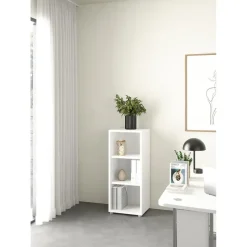 Hioshop Prima wandkast 3 vakken wit