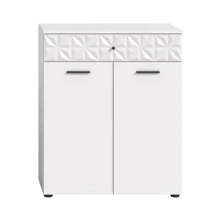 Hioshop Prisma badkamerkast 2 deuren- 1 lade wit