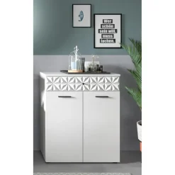 Hioshop Prisma badkamerkast 2 deuren- 1 lade wit