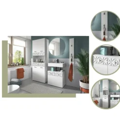 Hioshop Prisma badkamerkast 2 deuren- 1 lade wit