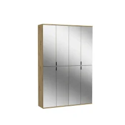 Hioshop ProjektX kledingkast - 8 deuren spiegel