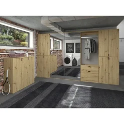 Hioshop ProjektX kommode 2+1 deuren 3 deuren eiken decor