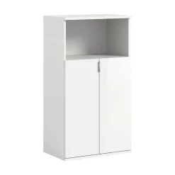 Hioshop ProjektX schoenenkast 2 deuren 1 vak wit hoogglans