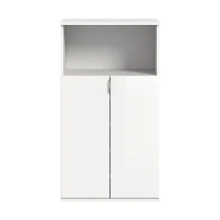 Hioshop ProjektX schoenenkast 2 deuren 1 vak wit hoogglans