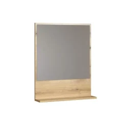 Hioshop PureBliss spiegel bad 60cm met plank eik decor