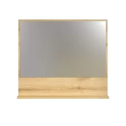 Hioshop PureBliss spiegel bad 80cm met plank eik decor