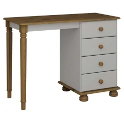 Hioshop Richard kaptafel 4 laden bruin-grijs