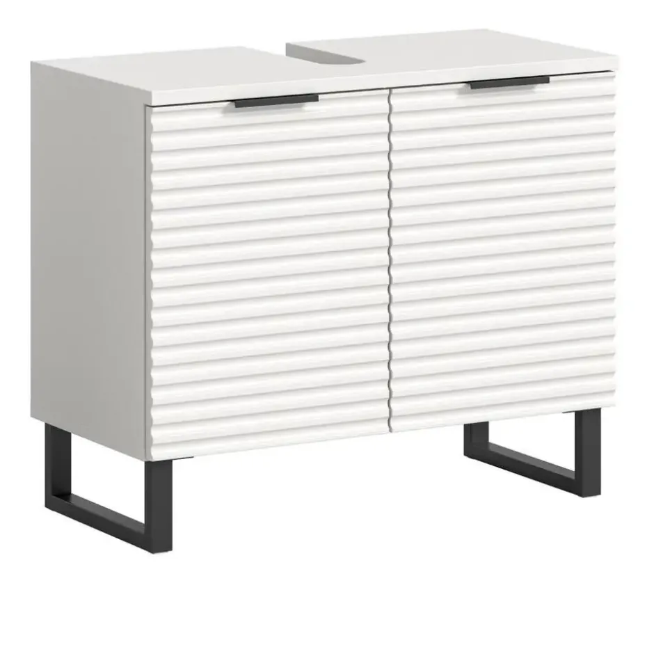 Hioshop Riff wastafel 2 deuren wit