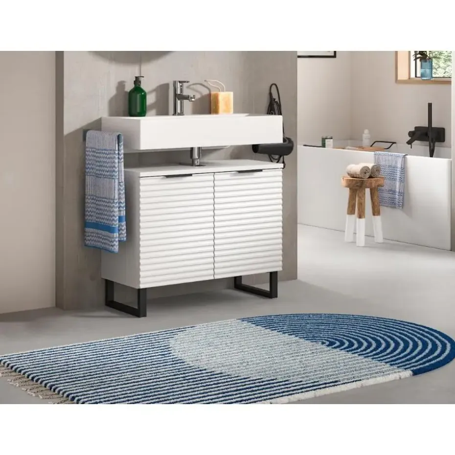 Hioshop Riff wastafel 2 deuren wit