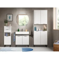 Hioshop Riff wastafel 2 deuren wit