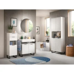 Hioshop Riff wastafel 2 deuren wit