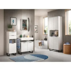 Hioshop Riff wastafel 2 deuren wit