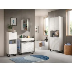 Hioshop Riff wastafel 2 deuren wit