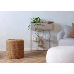 Hioshop Rivera poef Ø40cm natuur