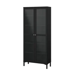 Hioshop Roma vitrinekast 2 deuren matzwart