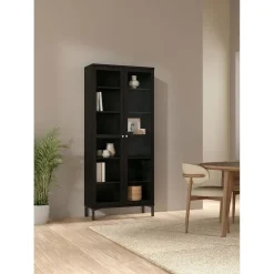 Hioshop Roma vitrinekast 2 deuren matzwart