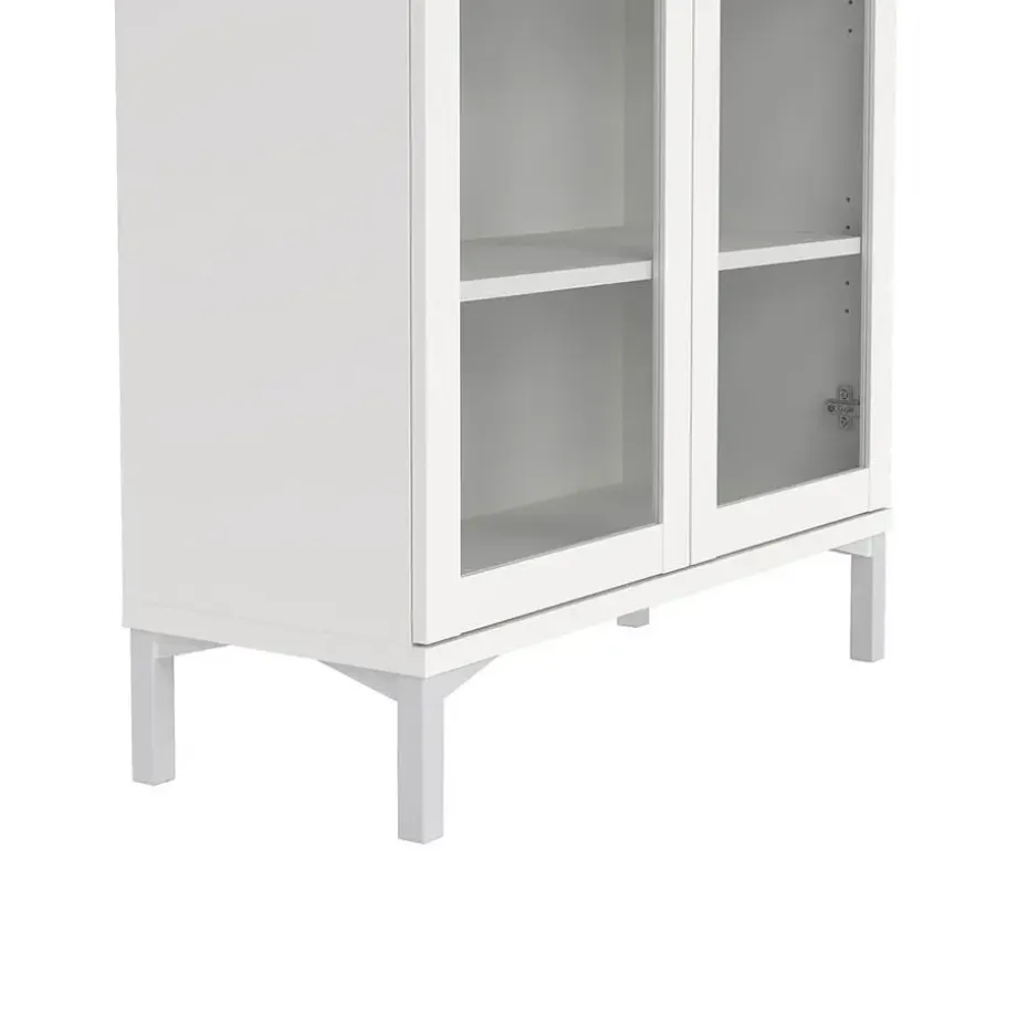 Hioshop Roma vitrinekast 2 deuren wit