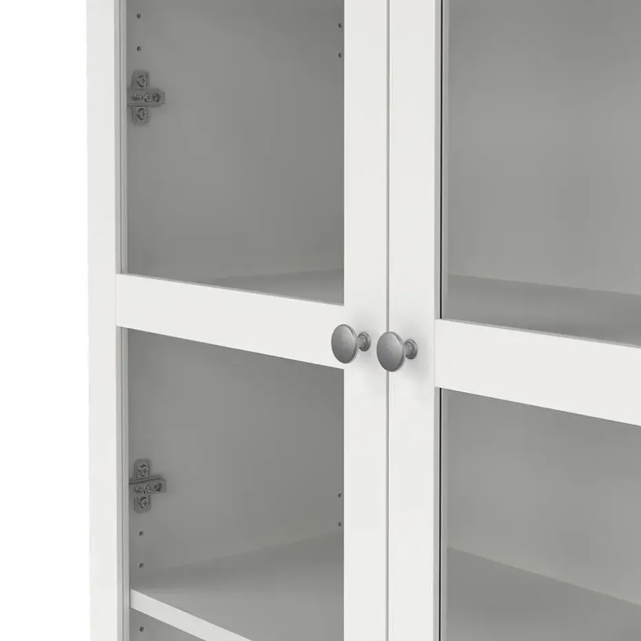 Hioshop Roma vitrinekast 2 deuren wit