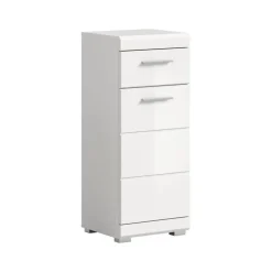 Hioshop Scout badkamerkast 1 deur- 1 lade wit hoogglans- wit