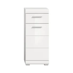 Hioshop Scout badkamerkast 1 deur- 1 lade wit hoogglans- wit