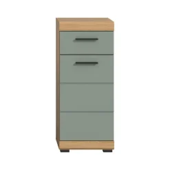 Hioshop Scout badkamerkast 1 deur- 1 lade salvie decor- eiken decor