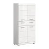 Hioshop Scout kolomkast 4 deuren- 1 lade wit hoogglans- wit