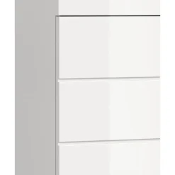 Hioshop Scout kolomkast 4 deuren- 1 lade wit hoogglans- wit