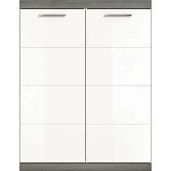 Hioshop Scout schoenenkast 2 deuren wit hoogglans