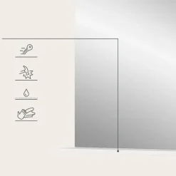 Hioshop Scout spiegel bad 1 deur- 1 plank wit hoogglans- wit