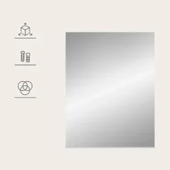 Hioshop Scout spiegel bad 1 deur- 1 plank wit hoogglans- wit