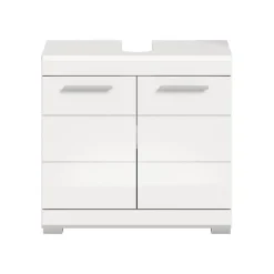 Hioshop Scout wastafel 2 deuren- 2 lades wit hoogglans- wit