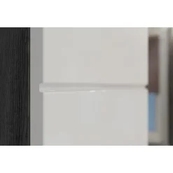 Hioshop Scout wastafel 2 deuren wit hoogglans- grijs