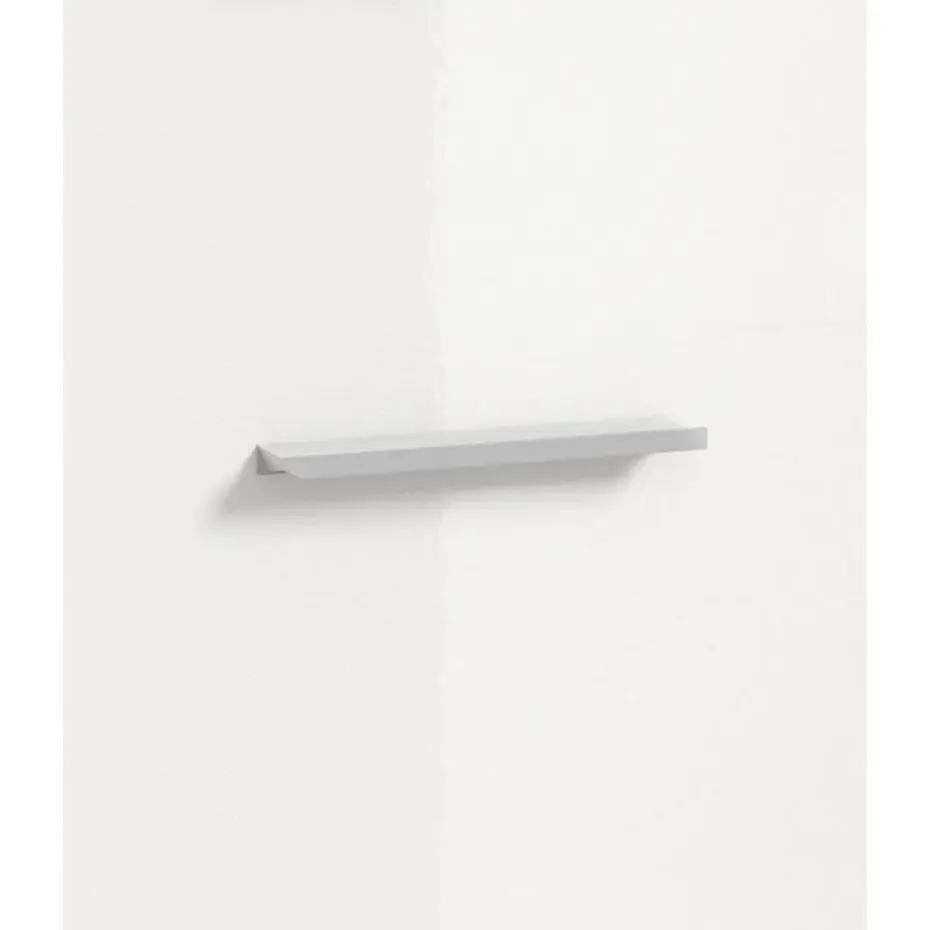 Hioshop Scout wastafel 2 deuren- 2 lades- 2 planken wit hoogglans- wit