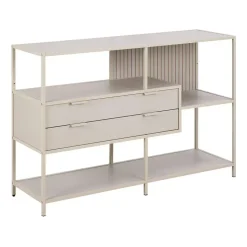 Hioshop Sea wandkast 2 lades 3 planken grijs