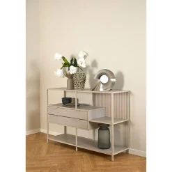 Hioshop Sea wandkast 2 lades 3 planken grijs