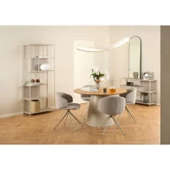 Hioshop Sea wandkast 2 lades 3 planken grijs