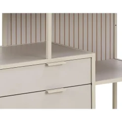 Hioshop Sea wandkast 2 lades 3 planken grijs