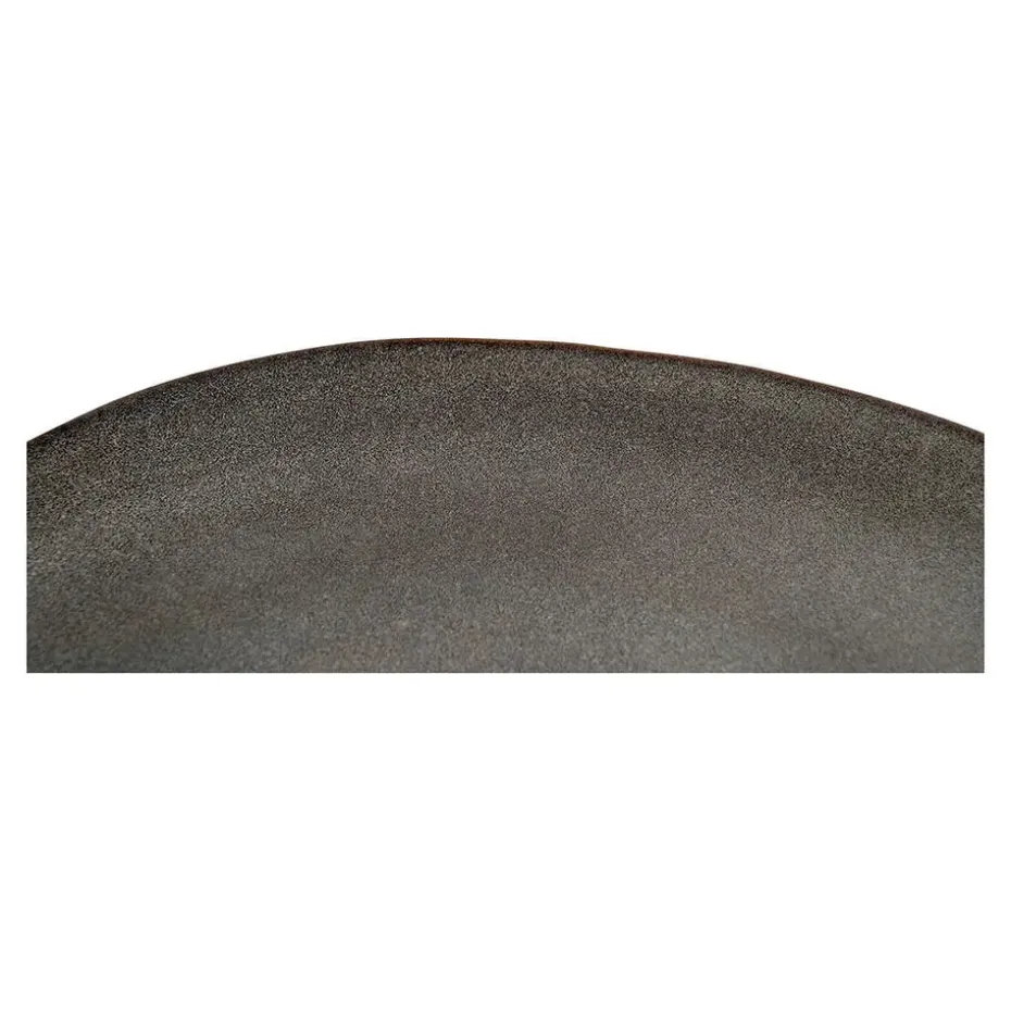 Hioshop Selma Dinerdbord keramiek set van 4 grijs- bruin