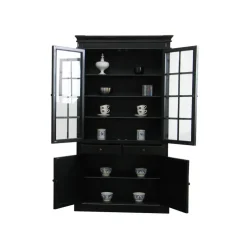 Hioshop Servieskast Mozart zwart dressoir met opzet