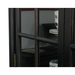 Hioshop Servieskast Mozart zwart dressoir met opzet